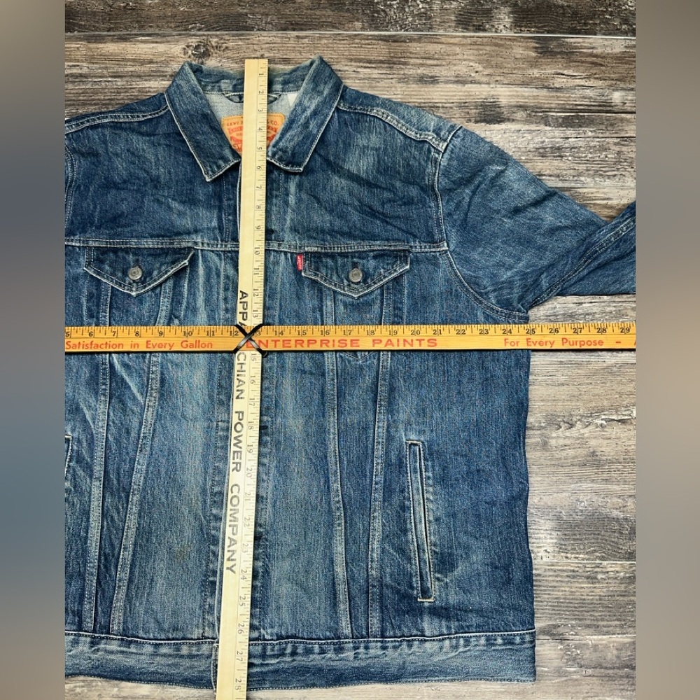 Levi’s Type III Denim Trucker Jacket XL Distressed Wash GUC - Picture 4 of 12
